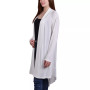 Women's Long Sleeve Knit Cardigan with Chiffon Back