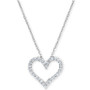 Diamond Heart Pendant Necklace (1/4 ct. t.w.) in 14k White Gold