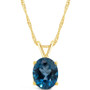 London Topaz (3-5/8 ct. t.w.) Pendant Necklace in 14K Yellow Gold