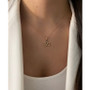 Nude Diamond (1/4 ct. t.w.) & Chocolate Diamond Accent Om Symbol Pendant Necklace in 14k Rose Gold, 18" + 2" extender