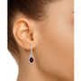 Rhodolite Garnet (1-7/8 ct. t.w.) & Diamond (1/3 ct. t.w.) Leverback Drop Earrings in Sterling Silver (Also in Citrine, Blue Topaz, Amethyst, Peridot, & Opal)