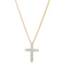 Diamond Cross Pendant Necklace (1/2 ct. t.w.) in 14k Gold, 16" + 2" Extender