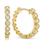 Diamond Milgrain Bezel Hoop Earrings (1/4 ct. t.w.) in 14k Gold