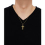 Woven Openwork Cross Pendant Necklace in 14k Gold, 18" + 2" extender