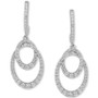 Diamond Interlocking Loop Drop Earrings (1 ct. t.w.) in 10k White Gold