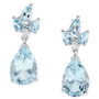 Aquamarine (1-5/8 ct. t.w.) & Diamond (1/10 ct. t.w.) Drop Earrings in 14k White Gold