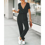 Women's Danica V-neck Maxi Short Sleeve Jumpsuit