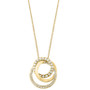 EFFY® Cultured Freshwater Pearl (2mm) & Diamond (1/3 ct. t.w.) Interlocking Circle 18" Pendant Necklace in 14k Gold