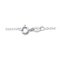 Fine Crystal Round Halo Pendant With 18" Chain in Sterling Silver