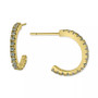 Cubic Zirconia Small Half Hoop Earrings, 0.55", Created for Macy's