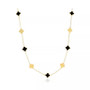14K Yellow Gold Mini Clover Necklace