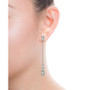 Cultured Freshwater Button Pearl (4-6mm) Linear Chain Drop Earrings in Sterling Silver, Created for Macy's