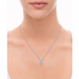 Diamond Radiant Halo 18" Pendant Necklace (1/4 ct. t.w.) in 10k White Gold
