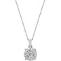 Diamond Radiant Halo 18" Pendant Necklace (1/4 ct. t.w.) in 10k White Gold