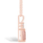 Morganite (1-3/8 Ct. T.W.) and Diamond (1/10 Ct. T.W.) Pendant Necklace in 14K Rose Gold