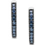 Blue Diamond Huggie Hoop Earrings (1/2 ct. t.w.) in Sterling Silver