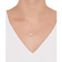 Cultured Freshwater Pearl (8mm) & Diamond (1/10 ct. t.w.) 18" Pendant Necklace in 14k gold or white gold