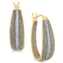 Diamond Glitter Hoop Earrings (1/3 ct. t.w.) in 14k Gold over Sterling Silver