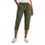 Women's Solid Cropped Cargo Pants
