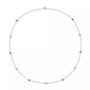 Sapphire (3/4 ct. t.w.) 17" Collar Necklace in Sterling Silver. Also in Ruby & Emerald