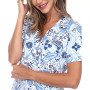 Women's Short Sleeve Pants Tropical Pajama Set, 2-Piece