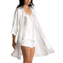 Bride Satin Wrap Robe, Cami & Tap Shorts Set