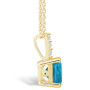 Blue Topaz (2-3/4 Ct. T.W.) and Diamond Accent Pendant Necklace in 14K Yellow Gold