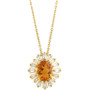 EFFY® Citrine (2 ct. t.w.) & Diamond (3/8 ct. t.w.) 18" Pendant Necklace in 14k Gold