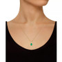 Emerald (1-1/5 Ct. t.w.) and Diamond Accent Pendant Necklace