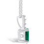 Emerald (1-1/5 Ct. t.w.) and Diamond Accent Pendant Necklace