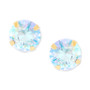 Children's Iridescent Cubic Zirconia Screwback Stud Earrings in 14k Gold