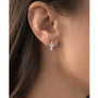Lab-Created Blue Spinel (1/3 ct. t.w.) & Cubic Zirconia Hoop Earrings