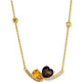Multi-Gemstone (2-1/4 ct. t.w.) & Diamond (1/4 ct. t.w.) Pear & Heart 19" Statement Necklace in 14k Gold