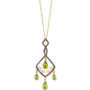 Green Apple Peridot (7-1/3 ct. t.w.), Chocolate Diamonds (5/8 ct. t.w) & Vanilla Diamonds (1/20 ct. t.w.) Pendant Necklace in 14k Yellow Gold, 18"