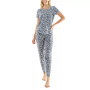 Women's 2-Pc. Leopard-Print Jogger Pajamas Set