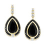 EFFY® Onyx & Diamond (1 ct. t.w.) Drop Earrings in 14k Gold