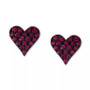 EFFY® Sapphire Pavé Heart Stud Earrings (1/3 ct. t.w.) in 14k Gold (Also available in Ruby)