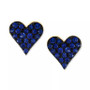 EFFY® Sapphire Pavé Heart Stud Earrings (1/3 ct. t.w.) in 14k Gold (Also available in Ruby)