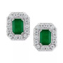 EFFY® Emerald (1-7/8 ct. t.w.) & Diamond (1/5 ct. t.w.) Earrings in 14k White Gold (Also in Yellow Gold)