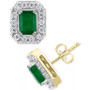 EFFY® Emerald (1-7/8 ct. t.w.) & Diamond (1/5 ct. t.w.) Earrings in 14k White Gold (Also in Yellow Gold)