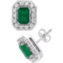 EFFY® Emerald (1-7/8 ct. t.w.) & Diamond (1/5 ct. t.w.) Earrings in 14k White Gold (Also in Yellow Gold)