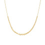 Polished & Textured Bead Collar Necklace in 10k Gold, 18" + 1" extender