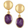 Amethyst Disc Drop Earrings (2-1/2 ct. t.w.) in 14k Gold (Also in Citrine & Garnet)