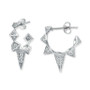 Cubic Zirconia Spike Small Hoop Earrings, Created for Macy's
