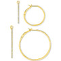 Diamond In & Out Medium Hoop Earrings (1 ct. t.w.) in 10k Gold