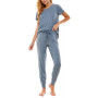 Printed Short Sleeve Top & Jogger Pajama Set