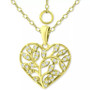 Cubic Zirconia Heart 16" Pendant Necklace, Created for Macy's