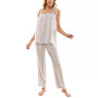 Women's Woven Tie-Strap Tank Pajamas Set