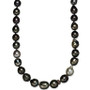 Sterling Silver Necklace, Multi Colored Cultured Tahitian Pearl (9-11mm) Baroque Strand Necklace