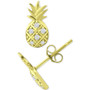 Cubic Zirconia Pineapple Stud Earrings in 18k Gold-Plated Sterling Silver, Created for Macy's